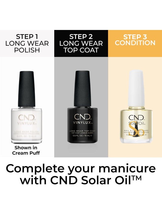 CND Vinylux Longwear White Nail Polish, Gel-like Shine & Chip Resistant Color, Studio White, 0.5 fl. oz  - Image 5