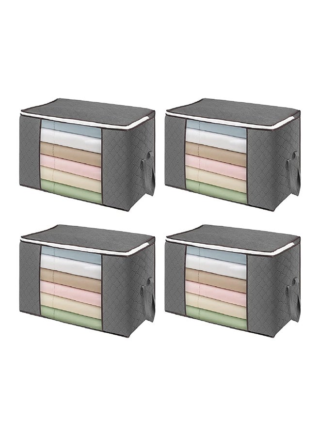 Storage Bag 4 Pack Clothes Bags Window & Hand Strap Proof Organizer Bags