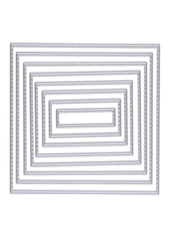 ZbFwmx 8Pcs Rectangle Cutting Dies Stencil DIY Scrapbook Album Paper Card Embossing Tool (Rectangle) - Image 1