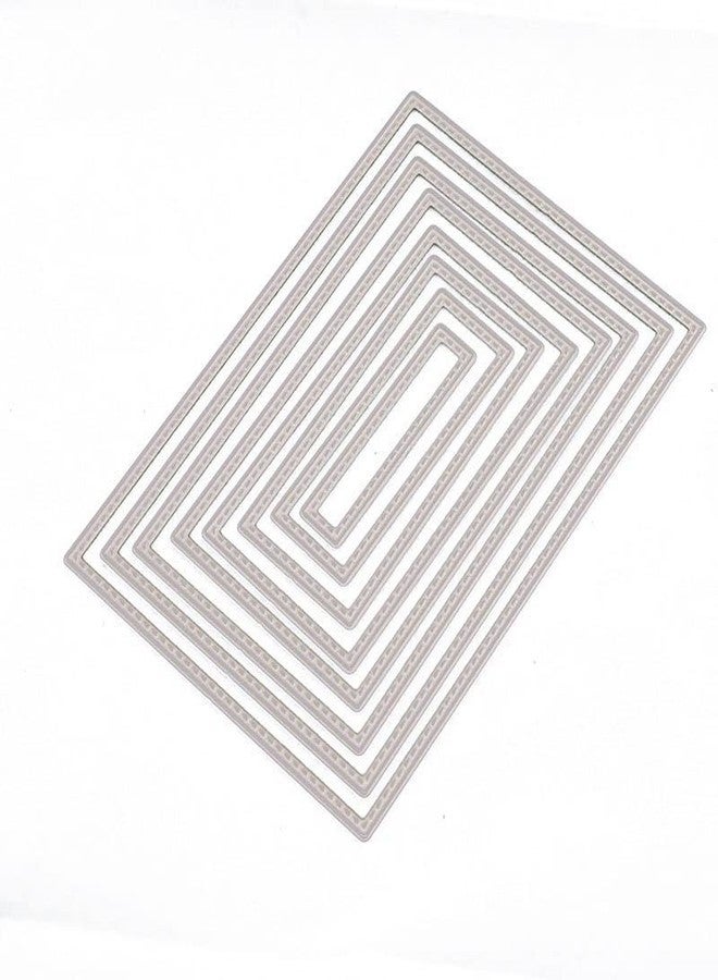 ZbFwmx 8Pcs Rectangle Cutting Dies Stencil DIY Scrapbook Album Paper Card Embossing Tool (Rectangle) - Image 5