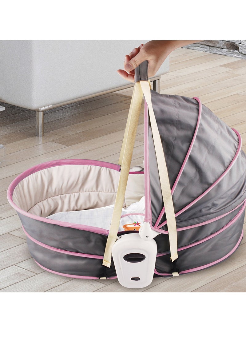 TEKNUM 5 In 1 Cozy Rocker Bassinet With Awning And Mosquito Net - Pink  - Image 5
