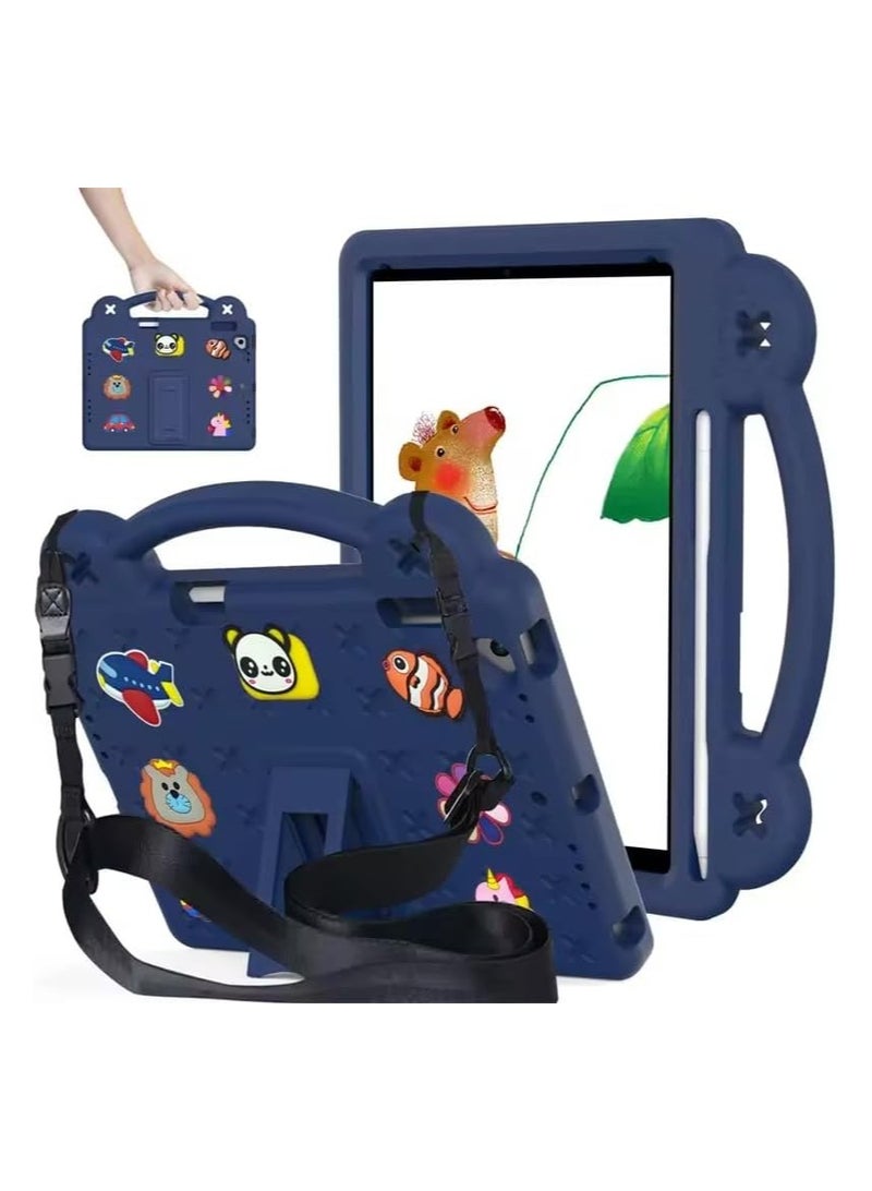 Kids Case Compatible with iPad 11th Generation A16 11-inch 2025 Shockproof Case with Shoulder Strap and Grip Holder For iPad 11th Generation - Image 1