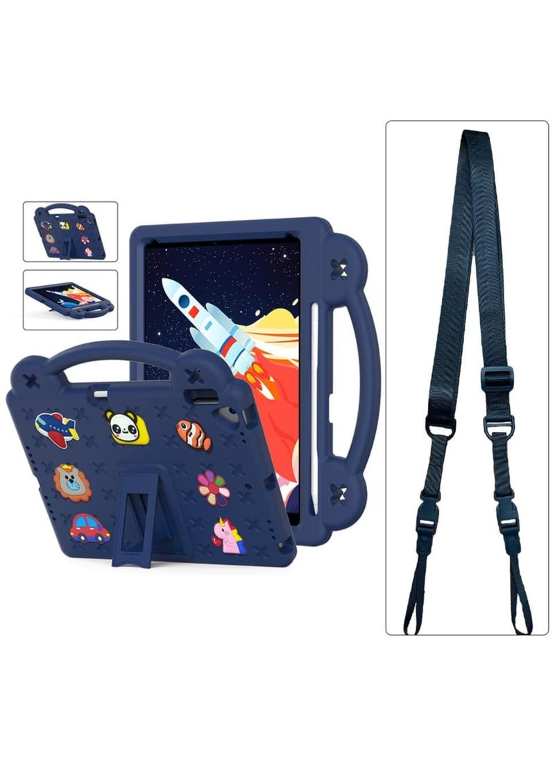 Kids Case Compatible with iPad 11th Generation A16 11-inch 2025 Shockproof Case with Shoulder Strap and Grip Holder For iPad 11th Generation - Image 2