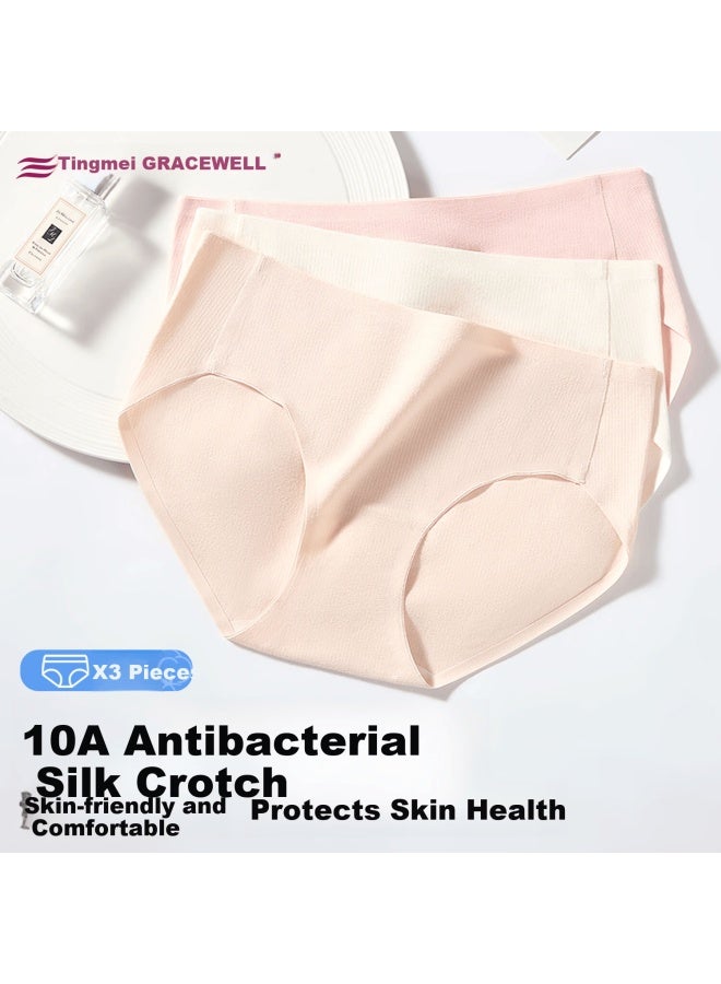 Gracewell Seamless Cotton Women's Antibacterial Breathable Mid-waist Triangle Panties Shorts 10a - Image 1