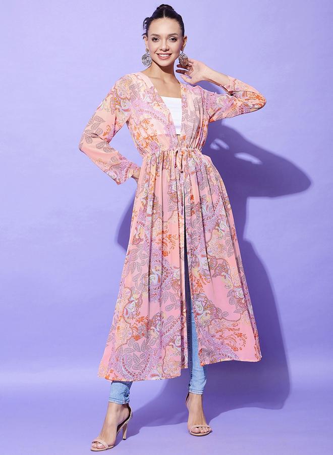 ستايل ستون جاكيت خفيف بطبعة زهور وأكمام طويلة - Image 2