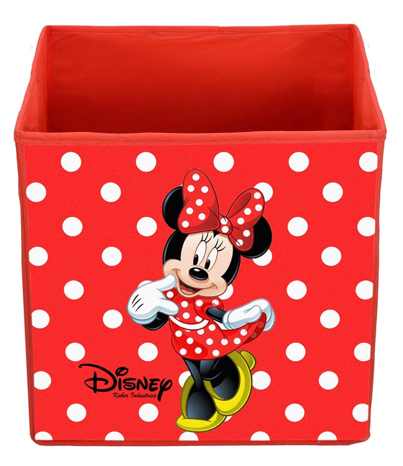 Kuber Industries Disney Print Non Woven Fabric 6 Pieces Foldable Large Size Cloth Storage Box Toy Books Wardrobe Organiser Cube with Handle Black Red MaroonKUBMART10844 - Image 5