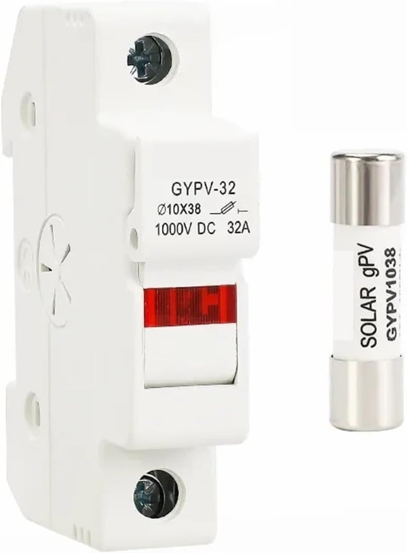 PV System Fuse Holder With LED Indicator For 10x38mm Fuses 10A To 30A LED Holder Body Only - Image 1