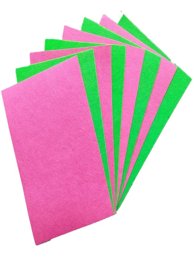 CANVASS Pack of 10 Bright A4 Size Multicolored Stiff Felt Sheet 21x31 cm 8x12 Inches (A4 Size, Pink Lime-Green) - Image 1