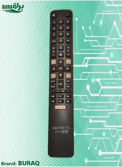BURAQ TCL Remote Control For Smart TCL TV LCD, LED TV's HDTV RC802N YAI2 YUI1 P20 C2 Series 32S6000S 40S6000FS 43S6000FS 49C2US 55C2US 65C2US 75C2US With Netflix 
