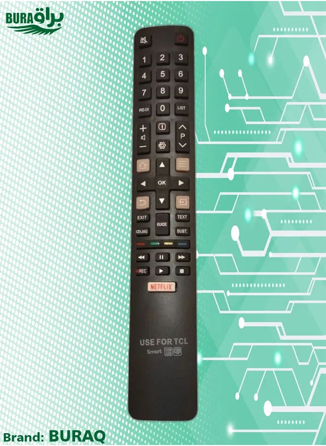 BURAQ - TCL Remote Control For Smart TCL TV LCD, LED TV's HDTV RC802N YAI2 YUI1 P20 C2 Series 32S6000S 40S6000FS 43S6000FS 49C2US 55C2US 65C2US 75C2US With Netflix - Image 1