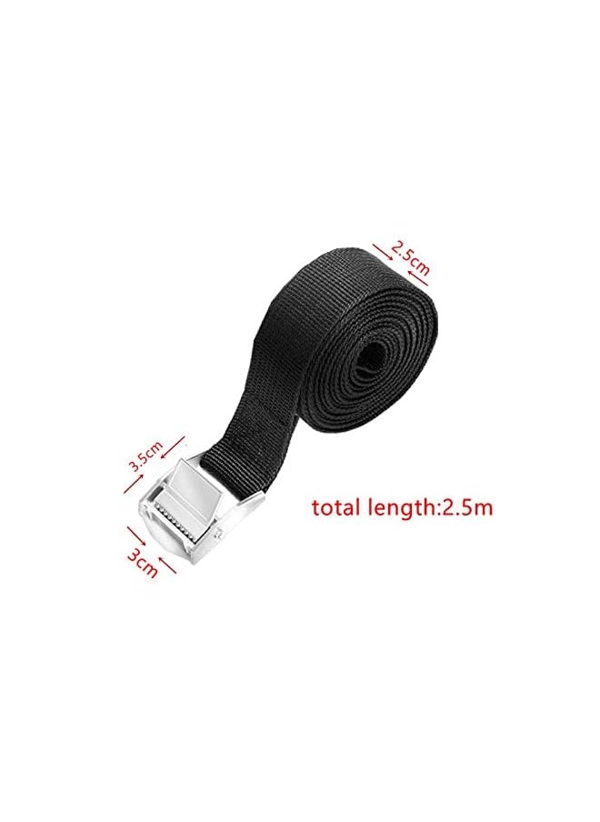 PROMASS Down Straps Nylon Lashing Strap Car Roof Rack Straps for Cargo Lashing Heavy Duty Fastening Securing Straps with Zinc Alloy Buckles 6 Pack  - Image 5