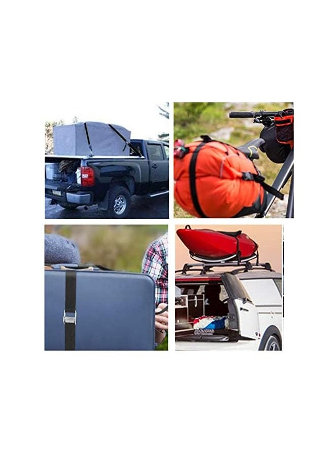 PROMASS Down Straps Nylon Lashing Strap Car Roof Rack Straps for Cargo Lashing Heavy Duty Fastening Securing Straps with Zinc Alloy Buckles 6 Pack  - Image 4