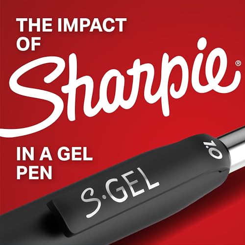 Sharpie S-Gel, Gel Pens, Medium Point (0.7mm), Blue Ink Gel Pen, 12 Count - Image 3