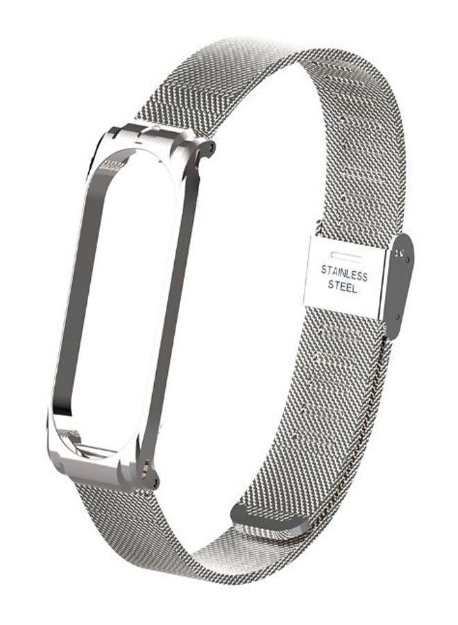 اليشمك سوار بديل لساعة يد شاومي مي باند 3/4 فضي - Image 1