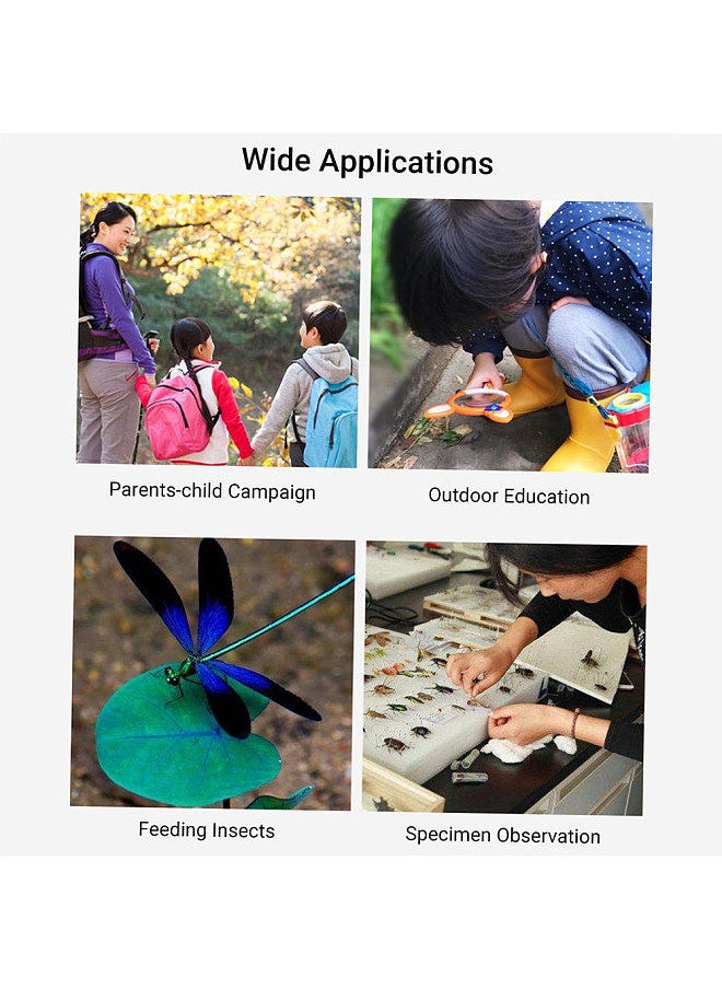 Generic - Insect Inspection Box with Magnifiers 2.6X & 4.5X Magnifications Kids Bug Catcher and Viewer Microscope Insect Magnifier Nature Exploration Kit - Image 1