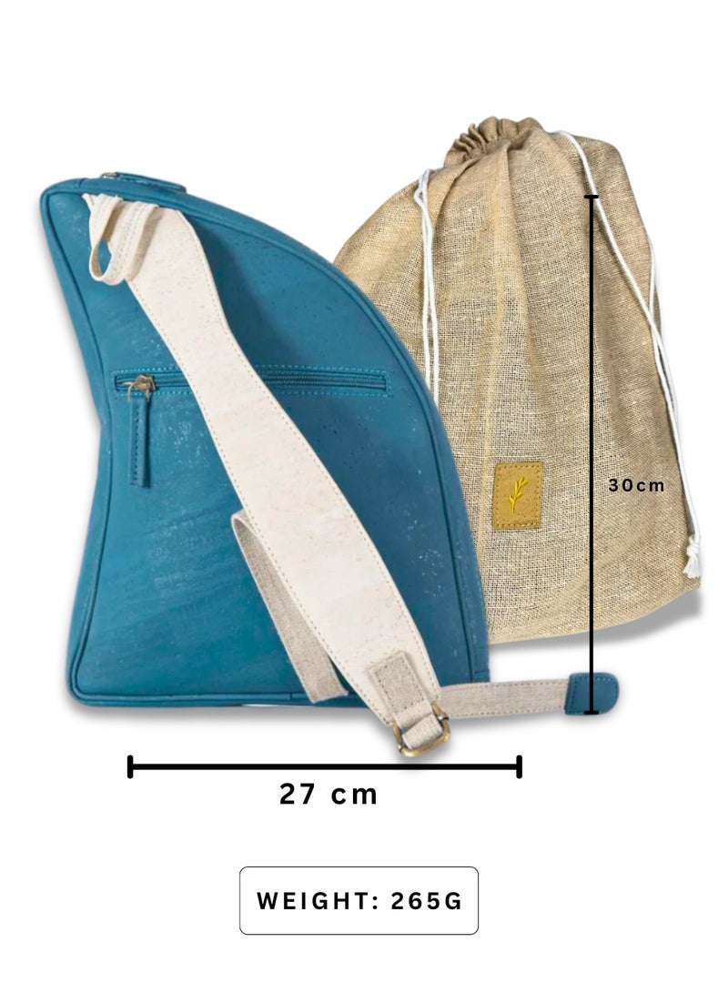 LoryLux Unique Teal Shark Fin Backpack  - Image 2
