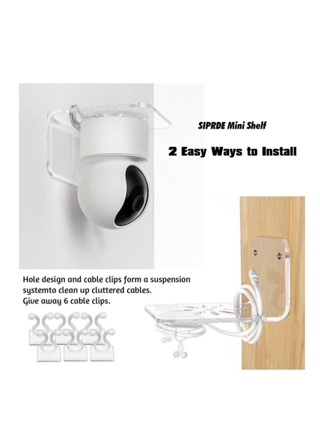 Transparent Nail Free Acrylic Small Wall Frame 3-piece Set, Safety Camera Speaker Stand, Baby Monitor