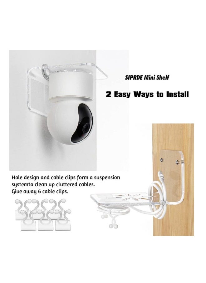 Transparent Nail Free Acrylic Small Wall Frame 3-piece Set, Safety Camera Speaker Stand, Baby Monitor