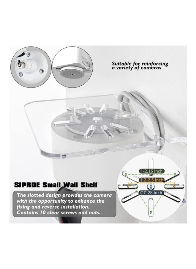 Transparent Nail Free Acrylic Small Wall Frame 3-piece Set, Safety Camera Speaker Stand, Baby Monitor
