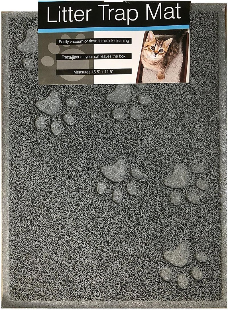 Bulk buys Cat Litter Mat. Traps Litter. Soft Non-Slip Surface. Easy to Clean. 11.5 x 15.75 in Gray Mat for Litter Box Area - Image 1