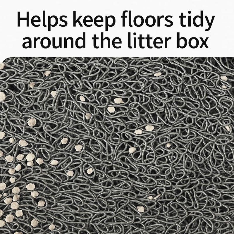 Bulk buys Cat Litter Mat. Traps Litter. Soft Non-Slip Surface. Easy to Clean. 11.5 x 15.75 in Gray Mat for Litter Box Area - Image 4