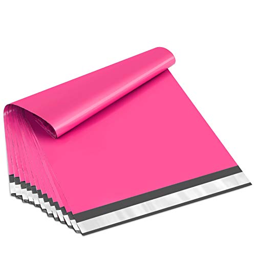 UCGOU Poly Mailers 10x13 Inch Hot Pink 200 Pack Shipping Bags #4 Strong Mailing Envelopes Boutique Packaging Postal Self Seal Adhesive Waterproof and Tear Proof Small Business for Clothes Books - Image 1