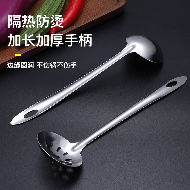 201 Non-Magnetic Stainless Steel Pot Spoon Thickened Household Soup Spoon Colander Spoon Large Pop Pot Shop Tableware Pot Gift - Image 5