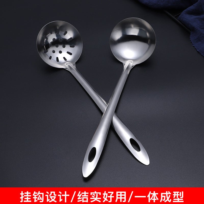 201 Non-Magnetic Stainless Steel Pot Spoon Thickened Household Soup Spoon Colander Spoon Large Pop Pot Shop Tableware Pot Gift - Image 4