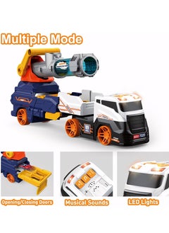 Generic Truck Car Set Toys Include 4 Racing Cars+6 Ball, with Light & Sounds, Eejection&Shooting Transport Cars Toy, Birthday Gifts for Boys Girls  - Image 3