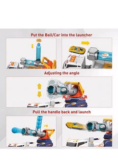 Generic Truck Car Set Toys Include 4 Racing Cars+6 Ball, with Light & Sounds, Eejection&Shooting Transport Cars Toy, Birthday Gifts for Boys Girls  - Image 5