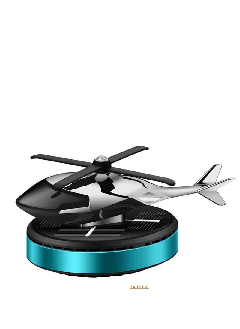 JAJEEK Car Air Freshener – Solar Powered Rotating Incense Diffuser Alloy – Home & Car Decor Accessories (Blue) – Stylish, Eco-Friendly, and Fragrant – Perfect for Cars, Offices, and Home Spaces – Blue Alloy Design with Rotating Aroma Dispensing Feature - Image 1