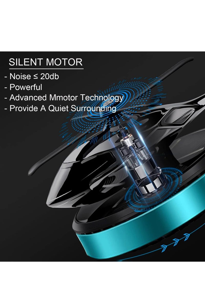 JAJEEK Car Air Freshener – Solar Powered Rotating Incense Diffuser Alloy – Home & Car Decor Accessories (Blue) – Stylish, Eco-Friendly, and Fragrant – Perfect for Cars, Offices, and Home Spaces – Blue Alloy Design with Rotating Aroma Dispensing Feature - Image 3