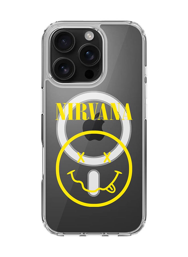Stylizedd For iPhone 16 Pro Case [Compatible with MagSafe] Slim Magnetic cover Clear Phone Case - Nirvana - Image 1