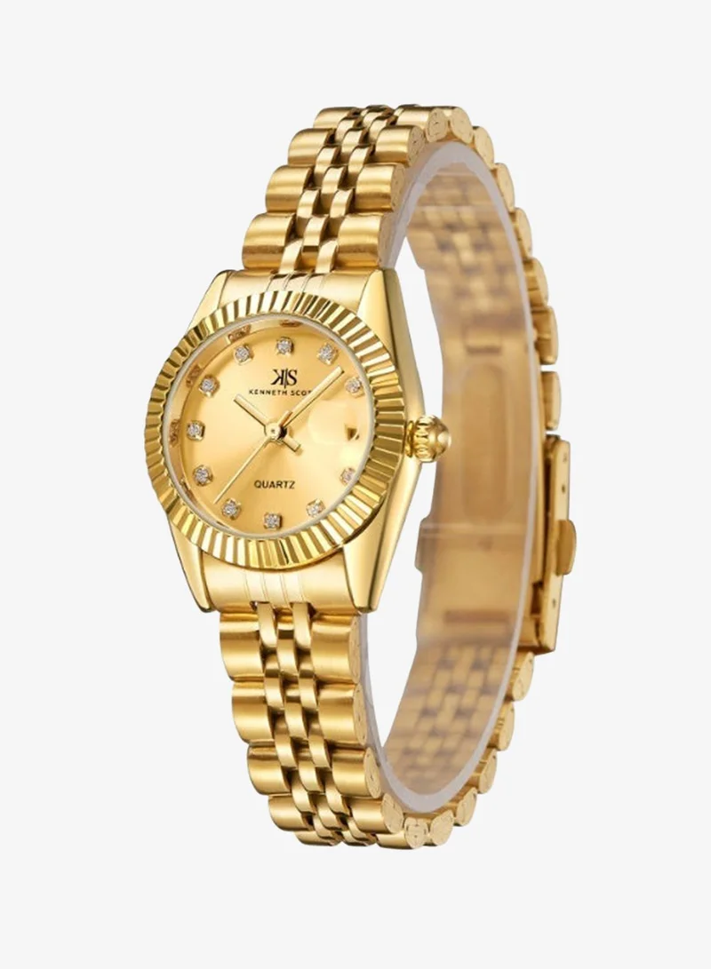 KENNETH SCOTT Women's Stainless Steel Analog Watch K22536-GBGC - 26 mm