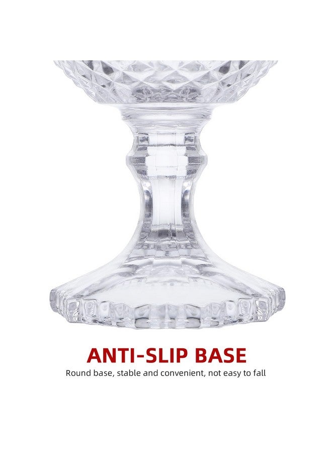 DOITOOL Glass Footed Candy Dish with Lid, Clear Covered Candy Bowls Crystal Candy Jar Cookie Jar Decorative Apothecary Jar Candy Buffet Containers for Buffet, Party, Home, Office - Image 5