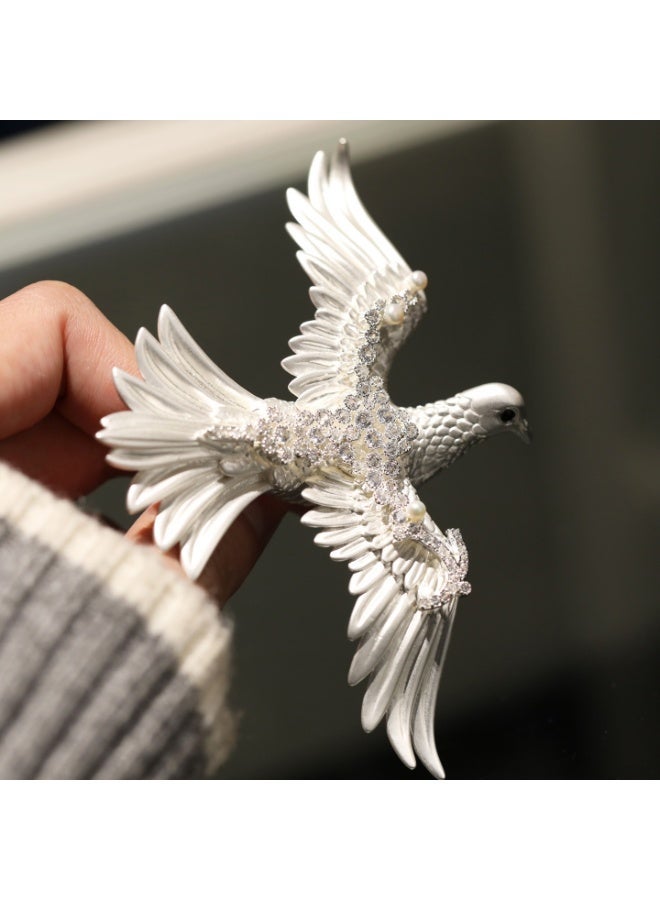 Dove Brooch, Chinese Aesthetic Clothing Accessory - Image 3