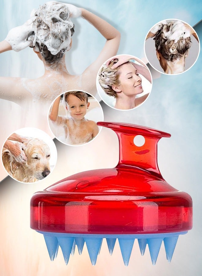 Hair Scalp Massager Shampoo Brush for Shower,Scalp Scrubber with Soft Silicone Bristles for Hair Growth & Dandruff Treatment,Wet Dry Oil Hair Massager Hair Care Head Brush for All Hair Types