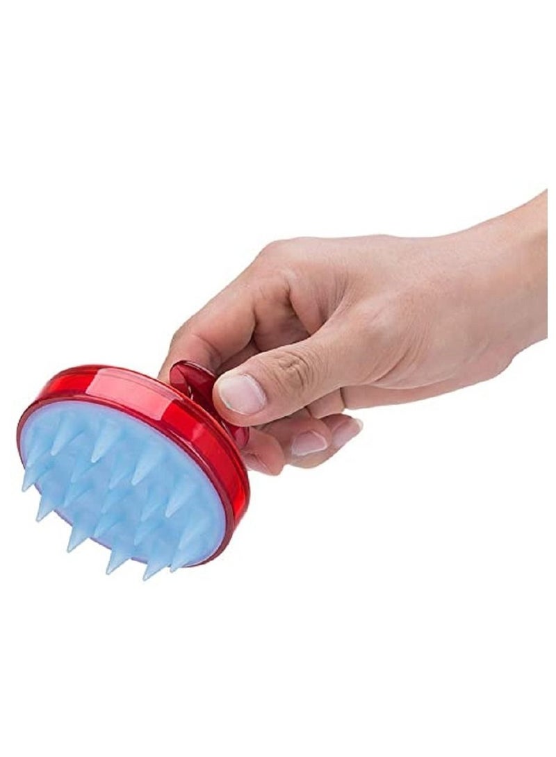 Hair Scalp Massager Shampoo Brush for Shower,Scalp Scrubber with Soft Silicone Bristles for Hair Growth & Dandruff Treatment,Wet Dry Oil Hair Massager Hair Care Head Brush for All Hair Types
