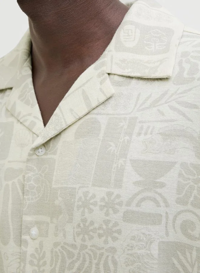 JACK & JONES Jack & Jones Printed Resort Collar Short Sleeve Shirt