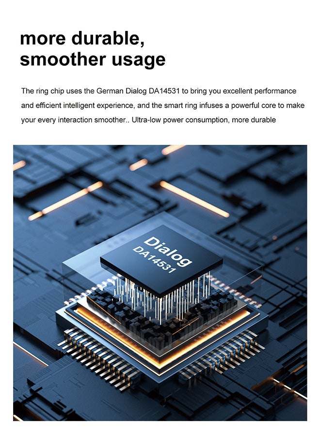 الحلقة الذكية SR - معدل ضربات القلب، أكسجين الدم، تتبع النوم، عد الخطوات، IP68 مقاوم للماء،  شاحن خط - Image 5