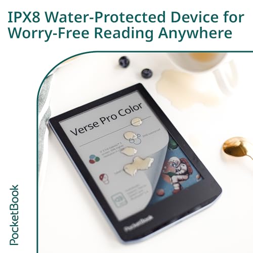PocketBook Verse Pro Color | Super Thin and Compact 6" e-Reader | Color Screen E Ink Kaleido™ 3 – Eye-Safe and Glare-Free | Text-to-Speech & Bluetooth | Audiobooks | SMARTlight | IPX8 Waterproof - Image 4