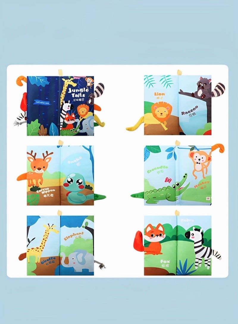 DURKU Shark Tails Soft Cloth Crinkle Baby Book for Toddler's Early Education Activity - Image 2