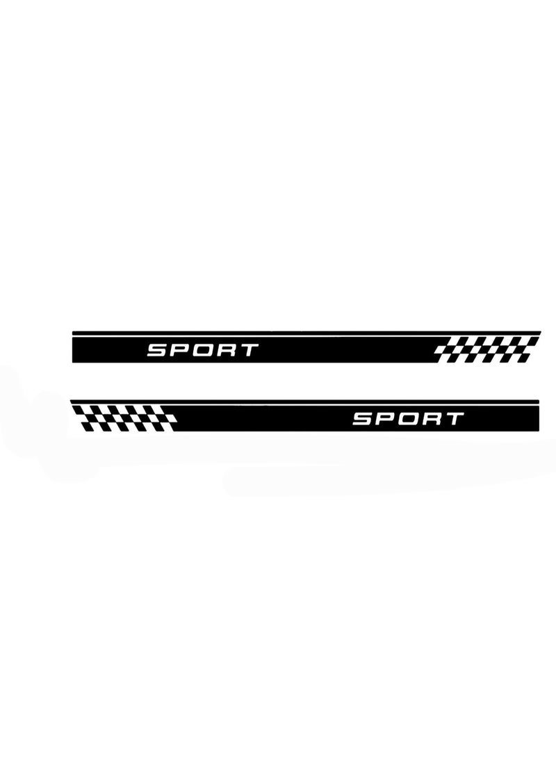 ملصق تنورة جانبية سوداء من Universal Racing Body - Image 1