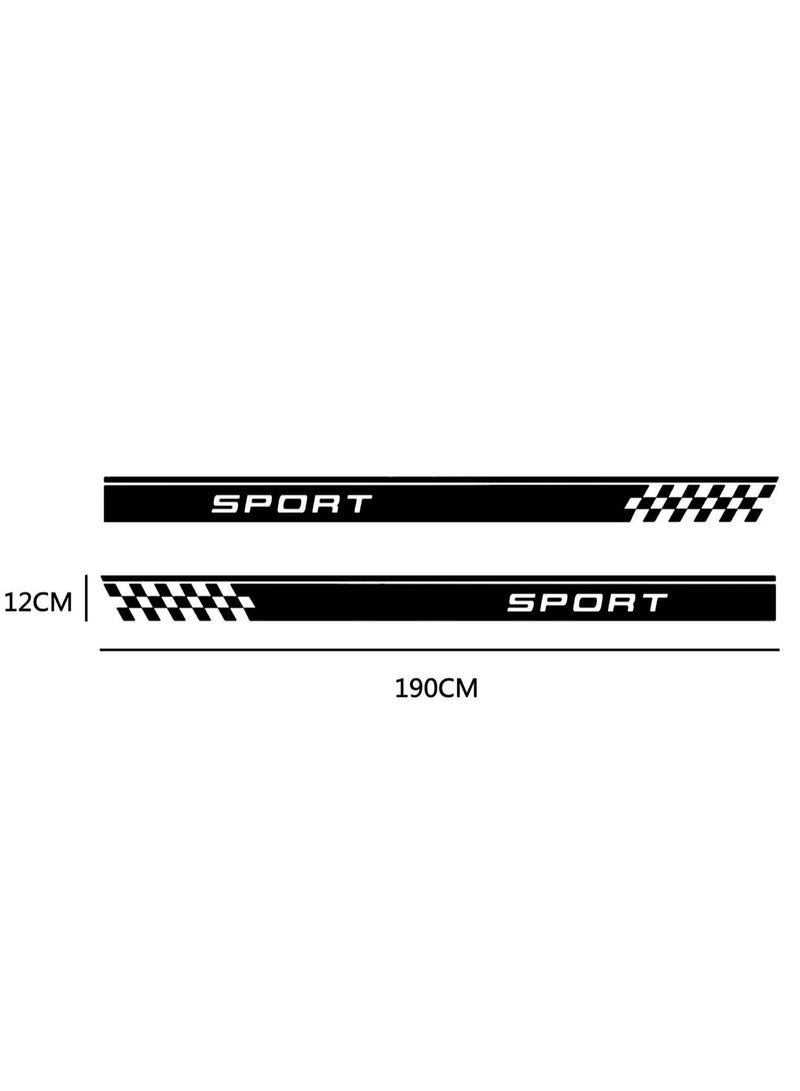 ملصق تنورة جانبية سوداء من Universal Racing Body - Image 2