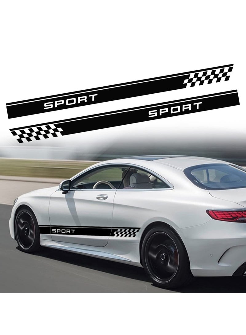 ملصق تنورة جانبية سوداء من Universal Racing Body - Image 3