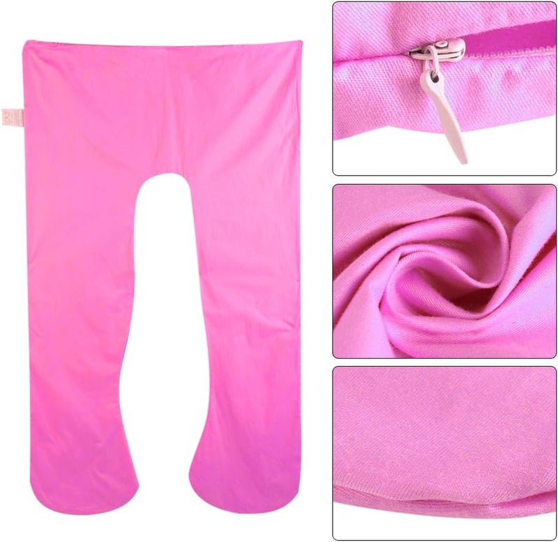 YOSOO Pregnancy Pillow Cover U Shaped Pillow Cover Pregnancy Pillow Case Maternity Pillow Case Pillowcase with Removable Cotton Cover 57x30 Inch for Pregnancy Pillow Size 551 L x 311 W Rose Red - Image 5