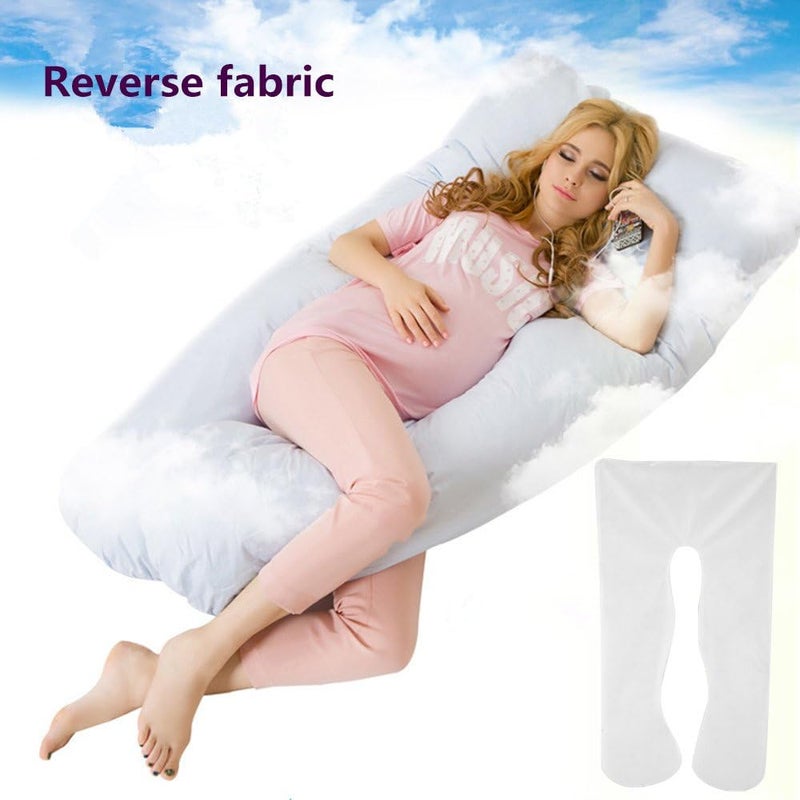 YOSOO Pregnancy Pillow Cover U Shaped Pillow Cover Pregnancy Pillow Case Maternity Pillow Case Pillowcase with Removable Cotton Cover 57x30 Inch for Pregnancy Pillow Size 551 L x 311 W Rose Red - Image 4