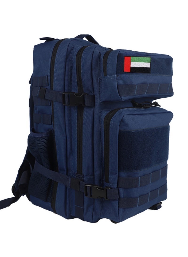 Project Nomad Backpack 45L – Bag for Men & Women, Travel Bags/Backpacks, Airplane/Flight Approved, for desert camping, trekking, hiking, fitness, gym & sport, Tactical Waterproof, Blue Color - Image 1