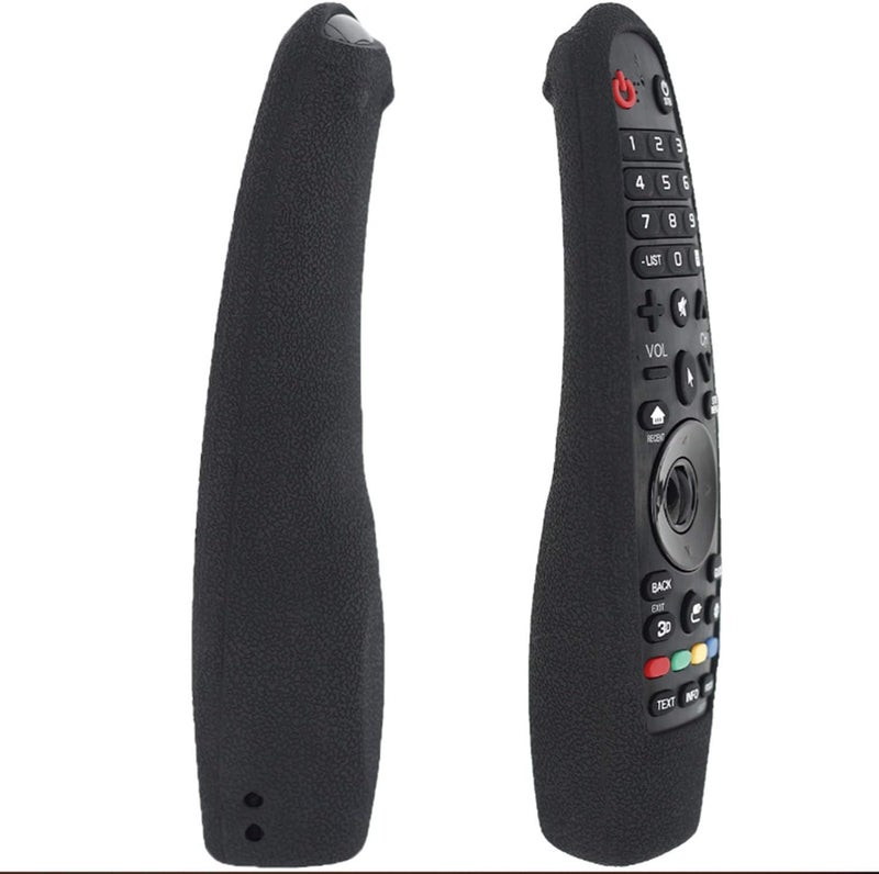 دلفينو غطاء حماية سيليكون من لجهاز التحكم عن بعد LG AN-MR600/AN-MR650/AN-MR18BA - أسود مقاوم للصدمات وغير قابل للانزلاق مع حبل تعليق، ملحق ذكي للمنزل - Image 2