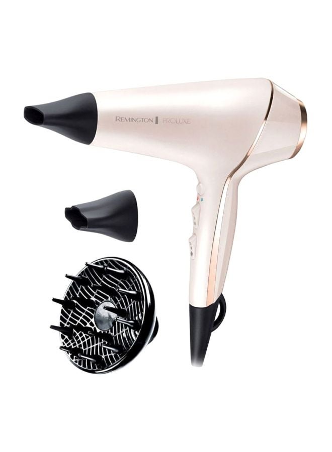 REMINGTON Proluxe Ionic Hairdryer With Styling Shot And Opti Heat Control Setting Rose Gold/Black - Image 1
